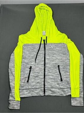 Victoria's Secret PINK Neon Lime & Gray Hoodie [SIZE M]